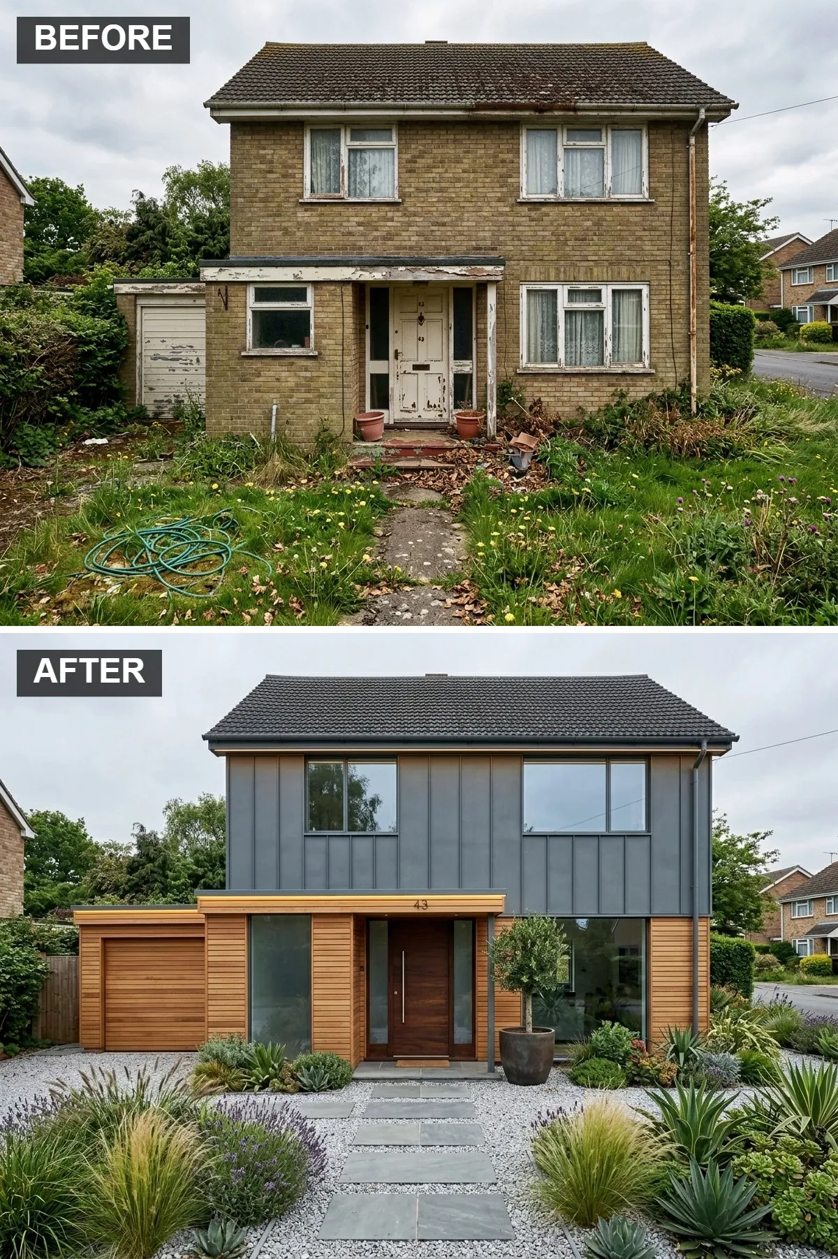 The Sleek Zinc and Timber Combination