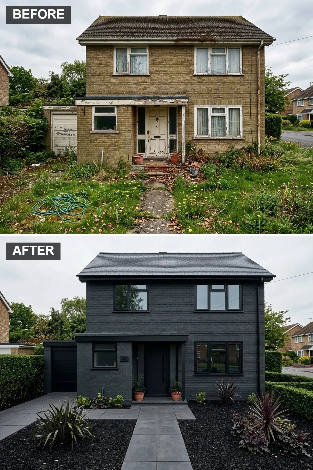 The Dramatic All-Black Exterior