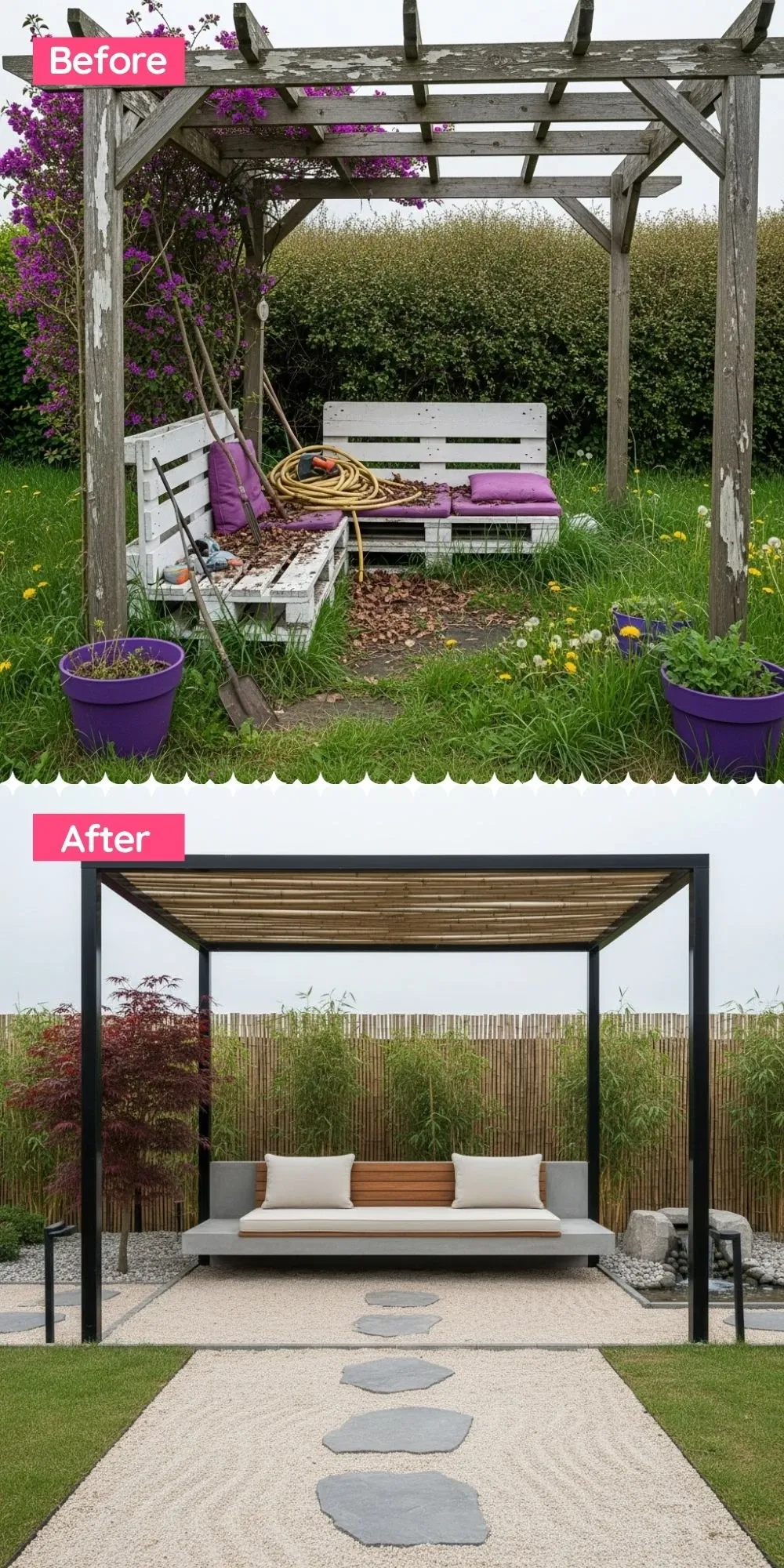 Modern Swing in a Serene Zen Garden