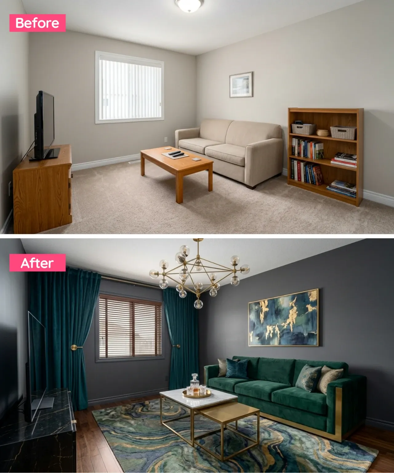 A Touch of Luxe: A Glamorous Living Room Reveal