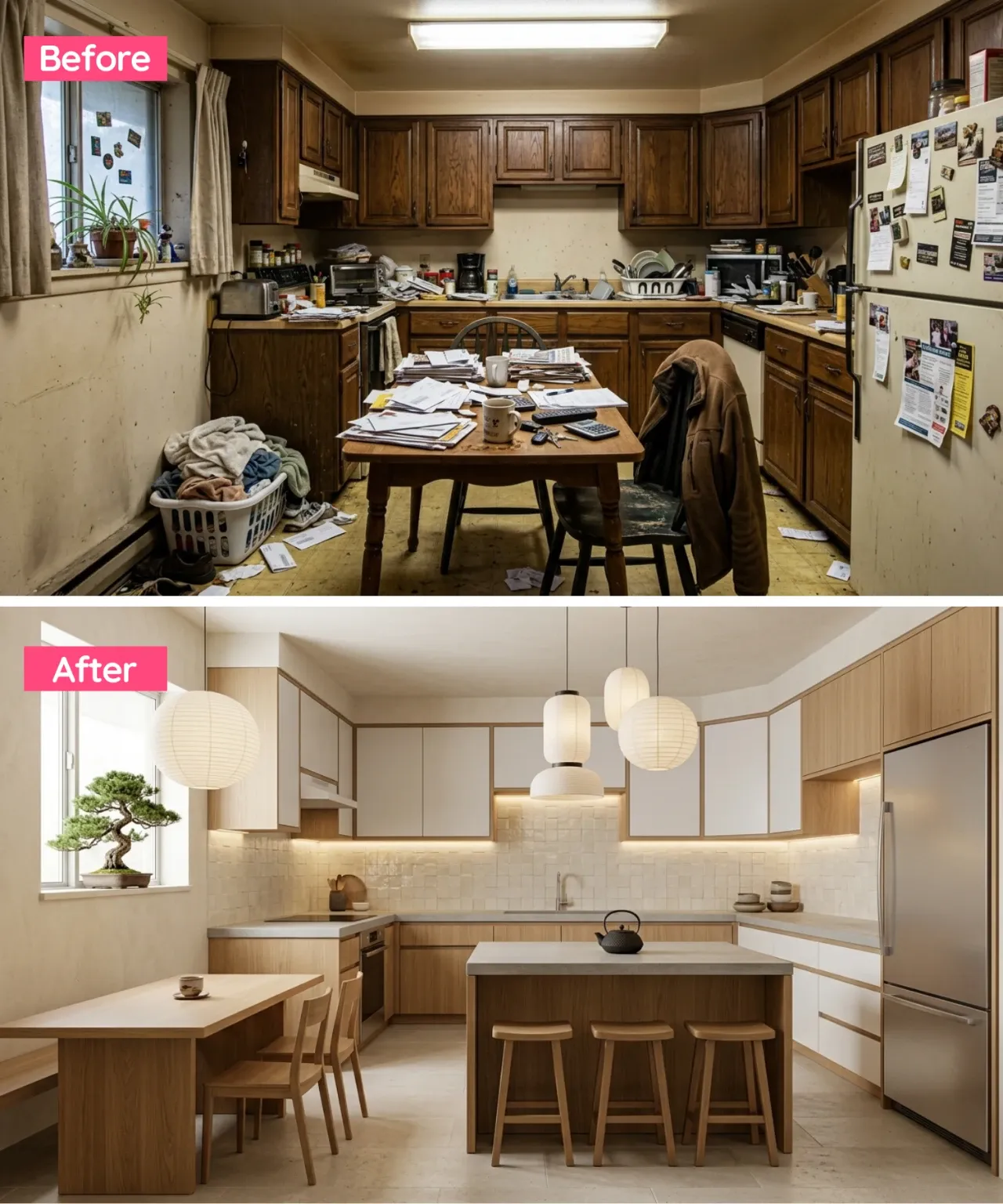 Zen-Inspired Japandi Kitchen