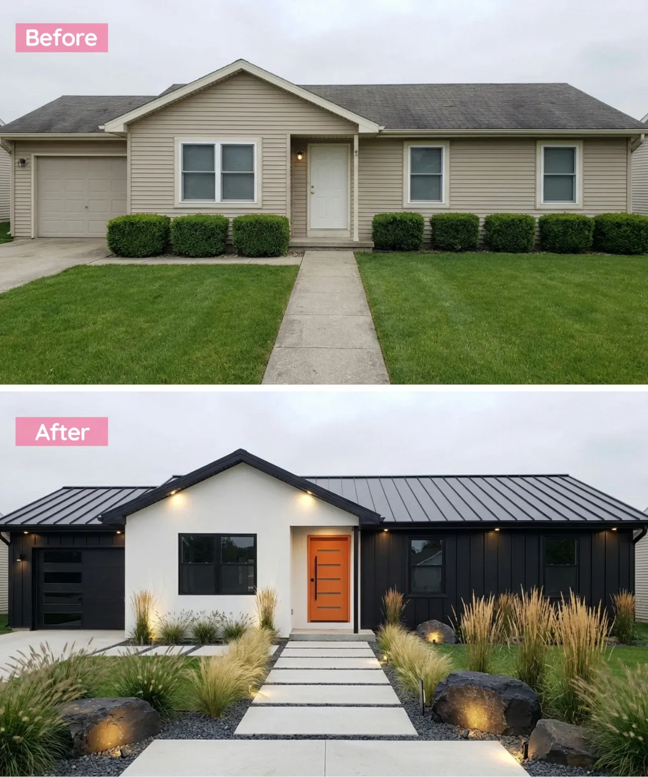 Graphic Contrast with a Pop of Color