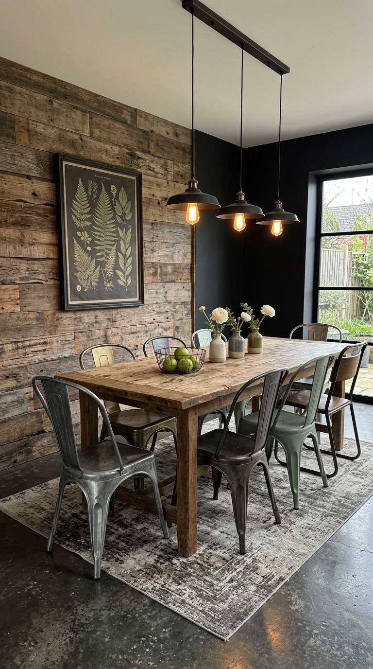 Rustic Industrial Dining Space