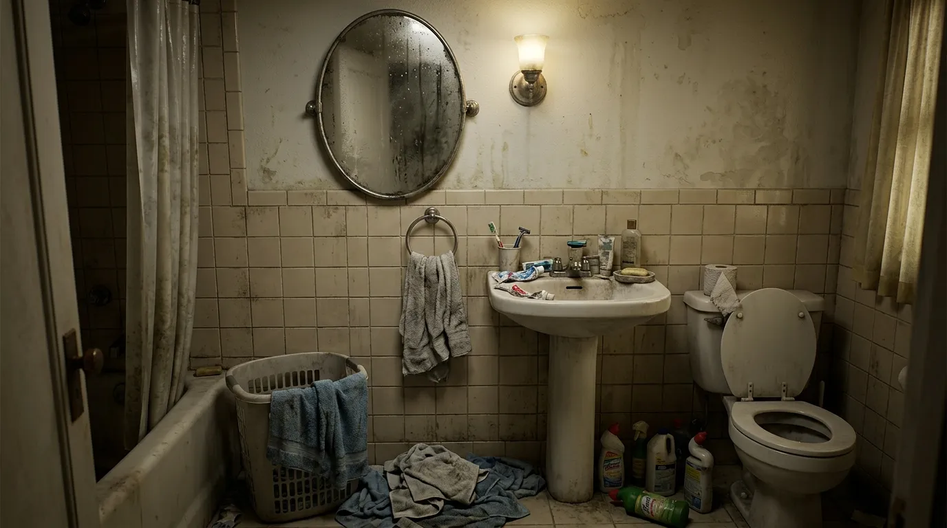 A highquality photograph of the small bathroom fro 5576901d09