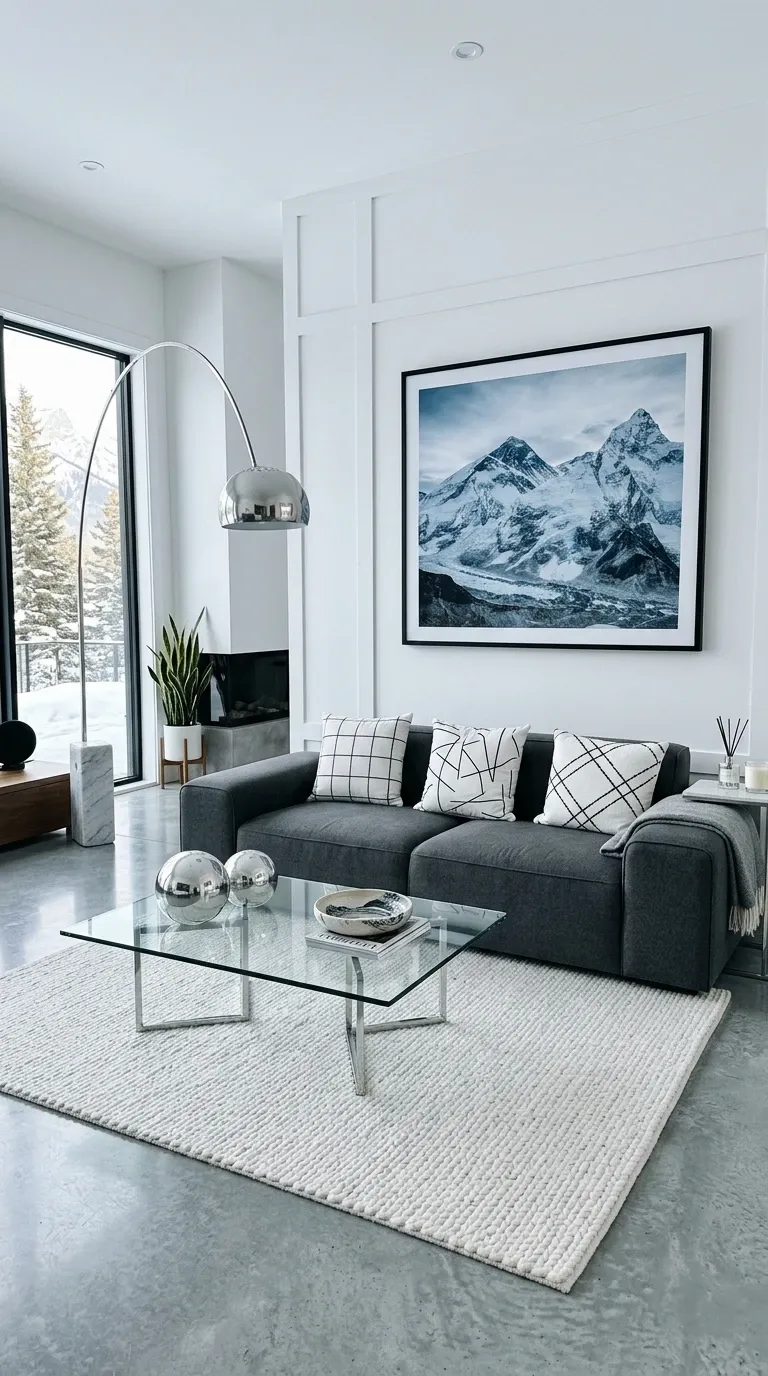 Modern Mountain Retreat Living Room