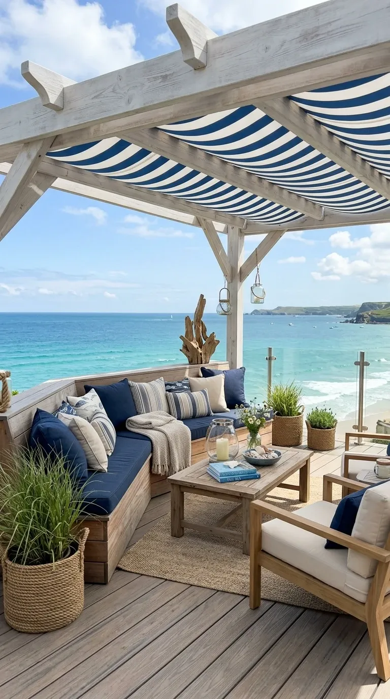 Coastal Chic Deck with Corner Seating