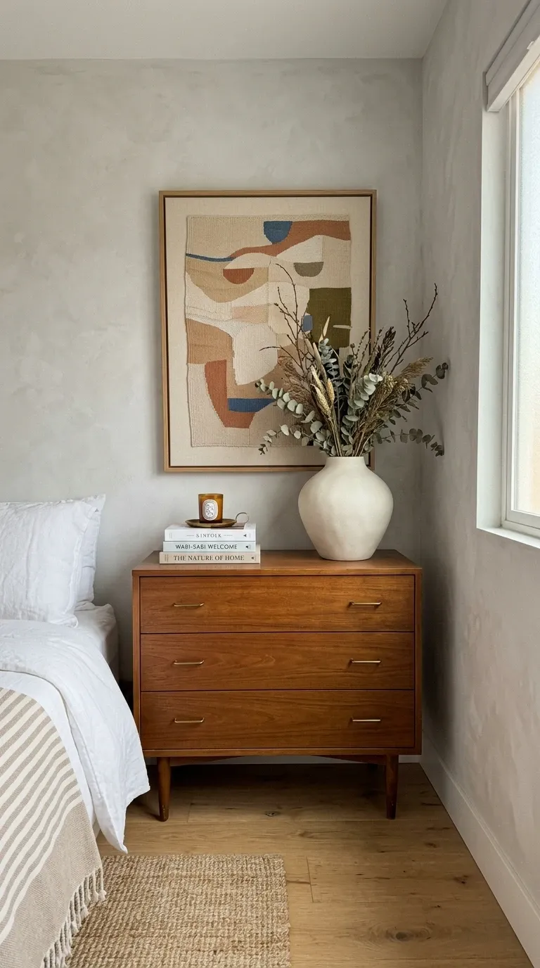 Mid-Century Texture Bedroom Detail