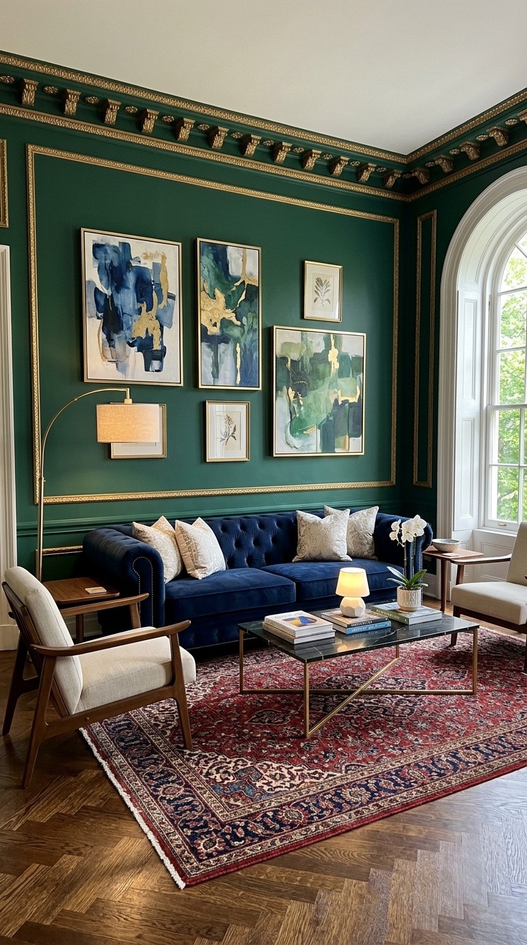 Luxe Emerald & Gold Salon