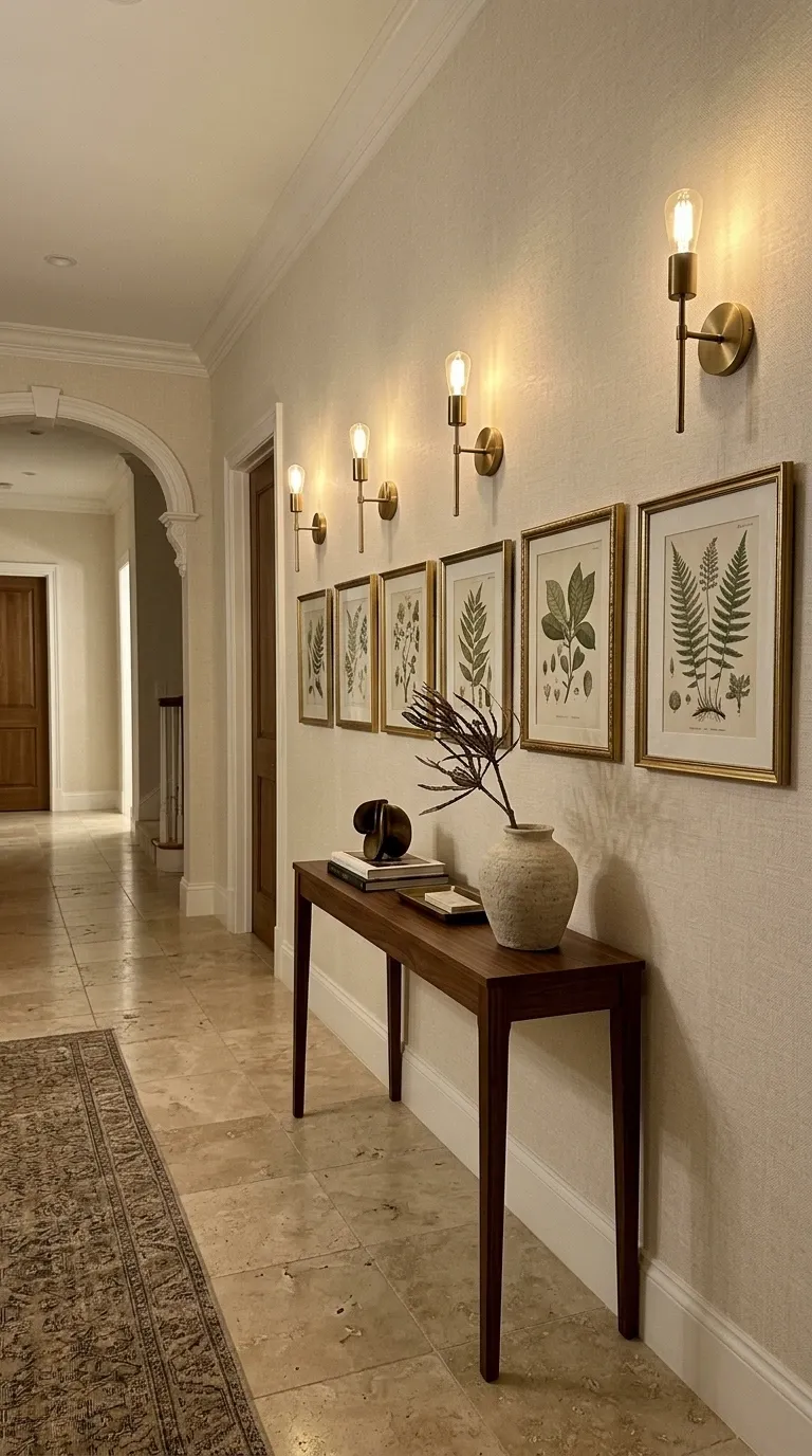 Classic Hallway Gallery with Sconces