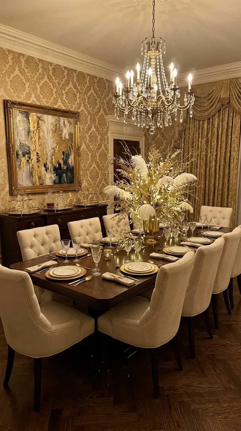 Opulent Gold Dining