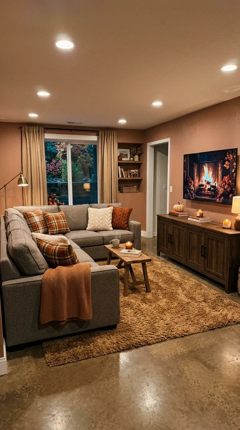 Warm Terracotta Living Room