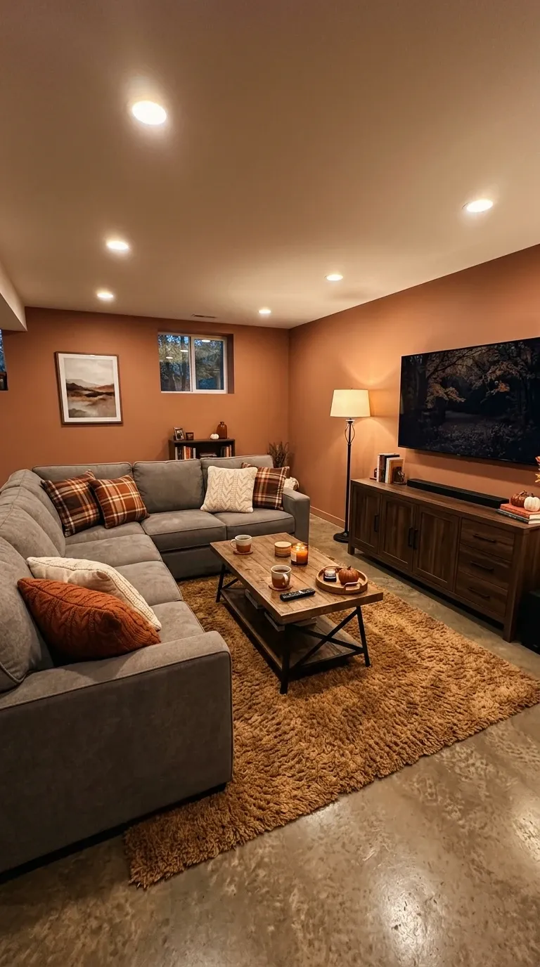 Warm Terracotta Media Room
