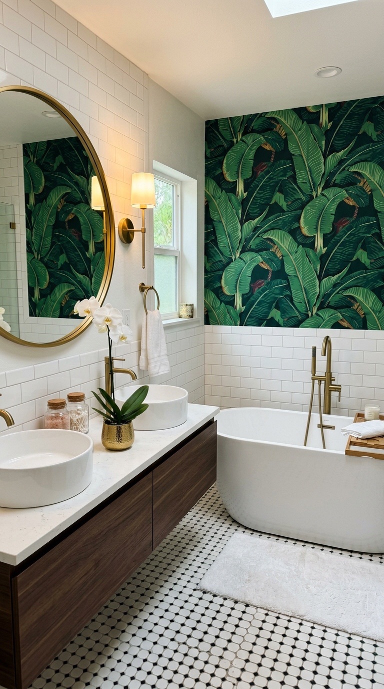 Tropical Luxe Powder Room