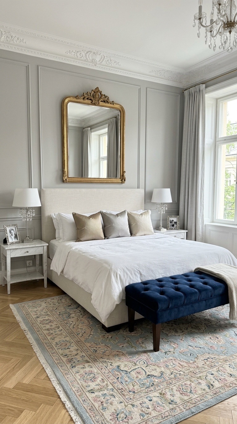 Elegant Parisian Chic Bedroom