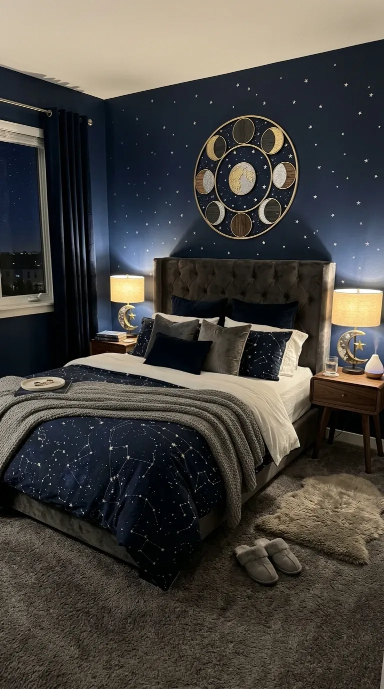 Celestial Night Sky Bedroom