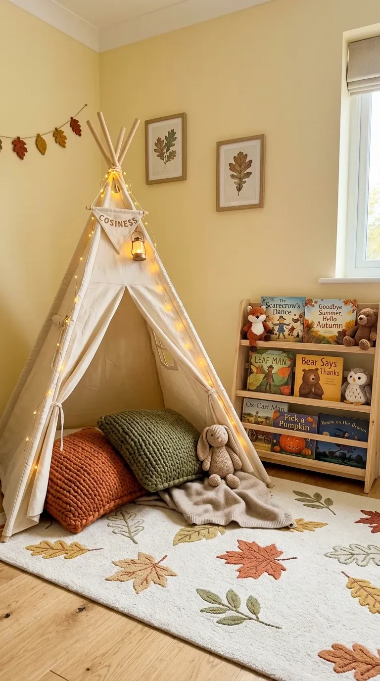 Cozy Autumn Reading Nook for Kids