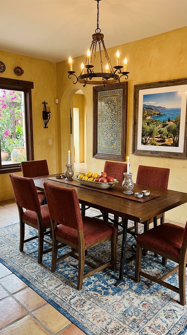 Rustic Mediterranean Dining Room