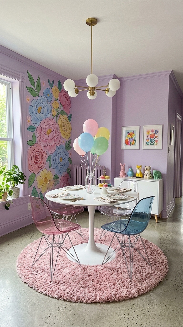 Whimsical Pastel Dining Room