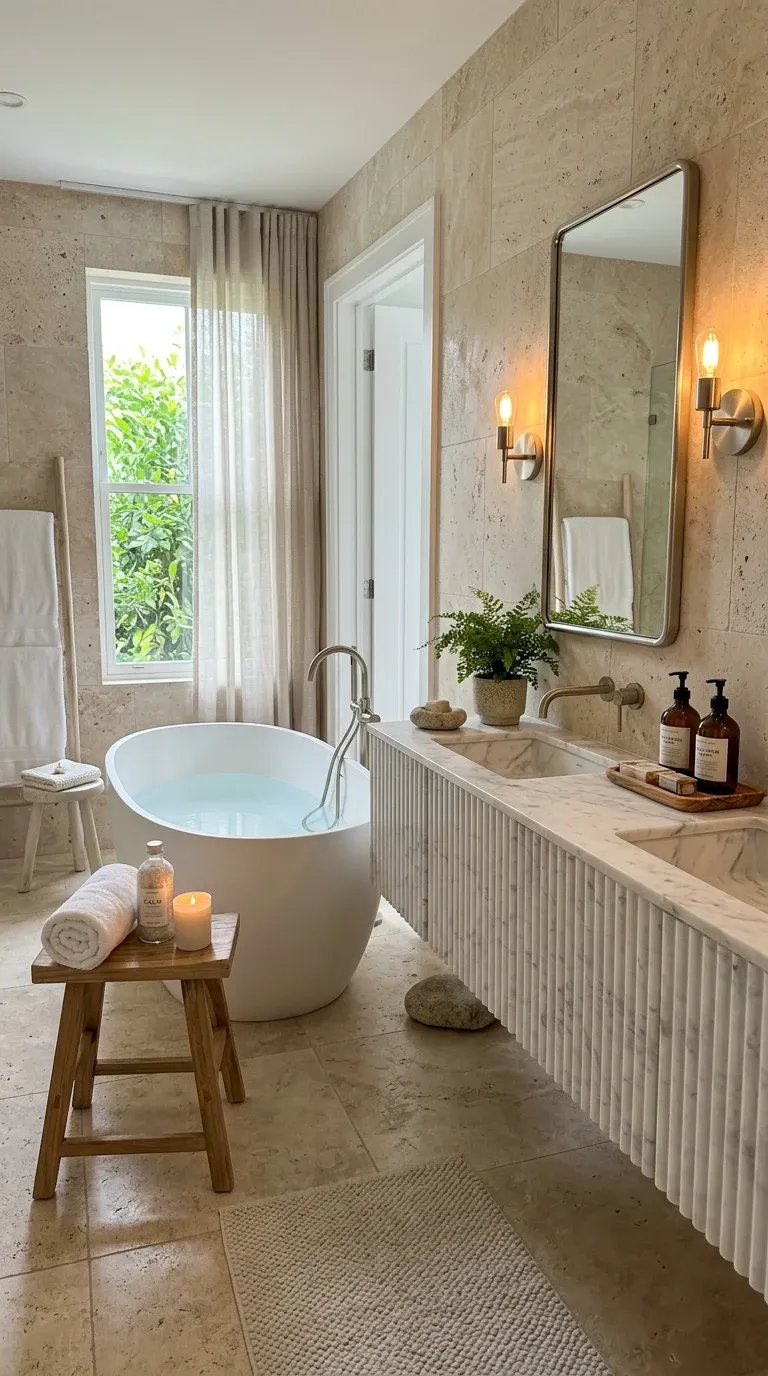 The Travertine Spa Bathroom