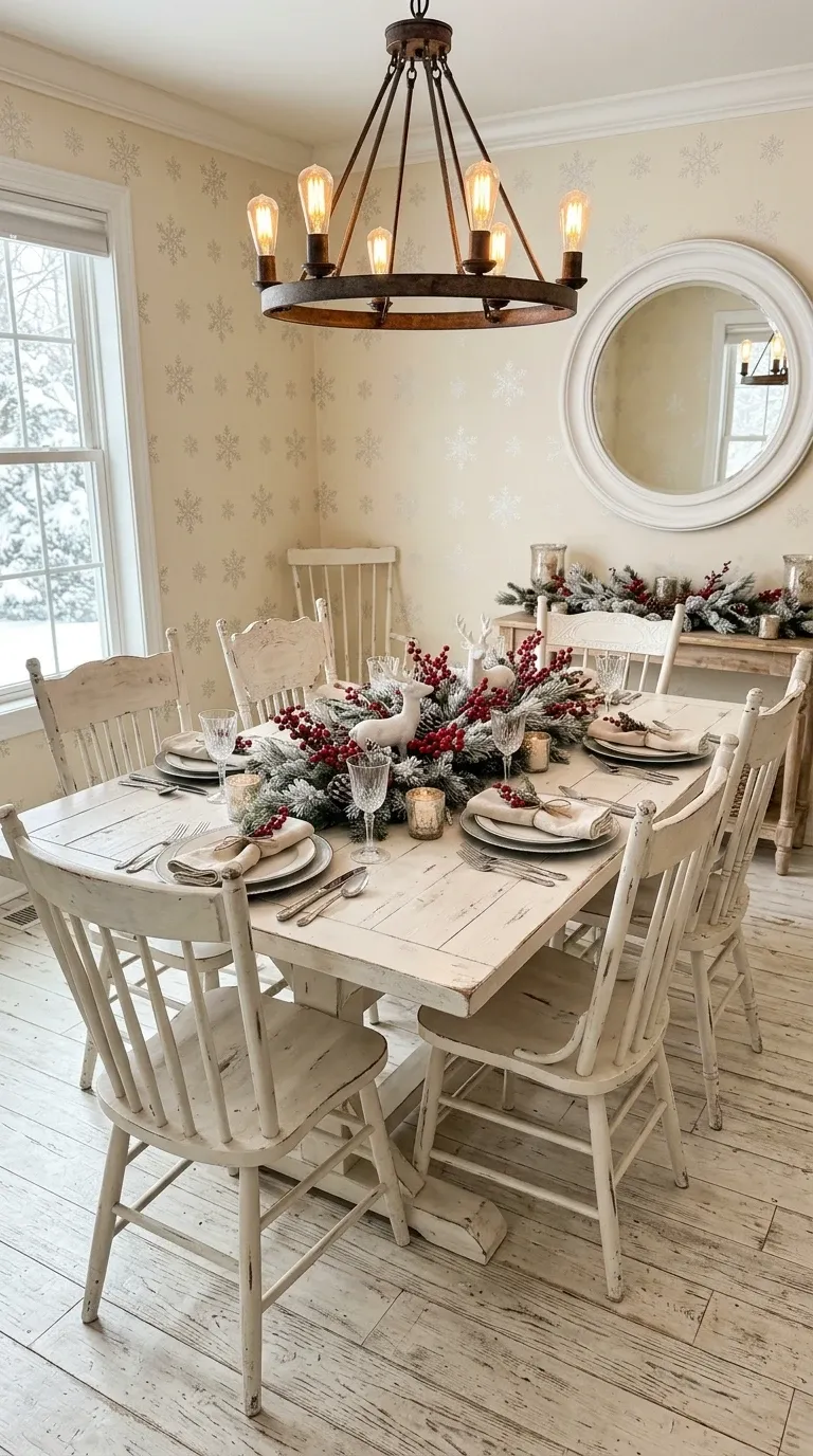Rustic Farmhouse Christmas Dining