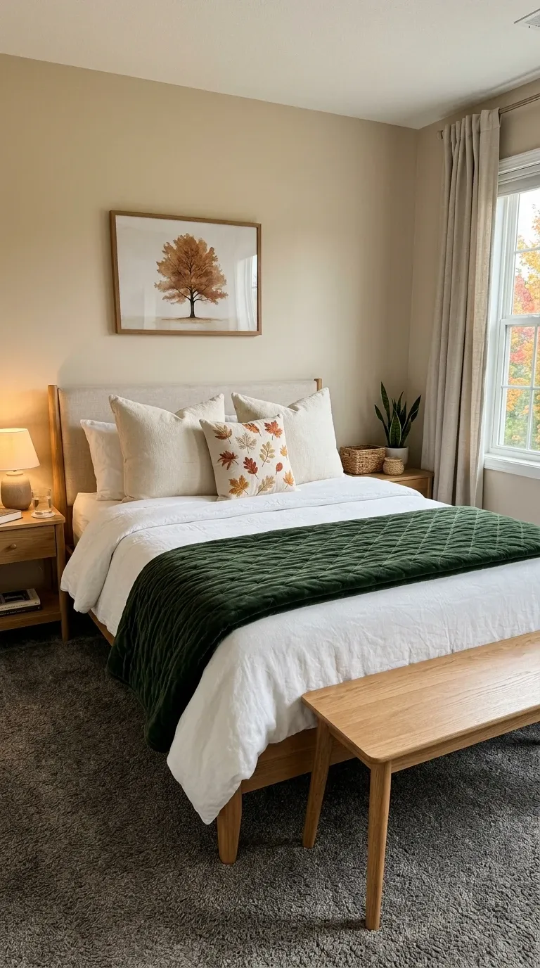 Serene & Simple Autumn Bedroom