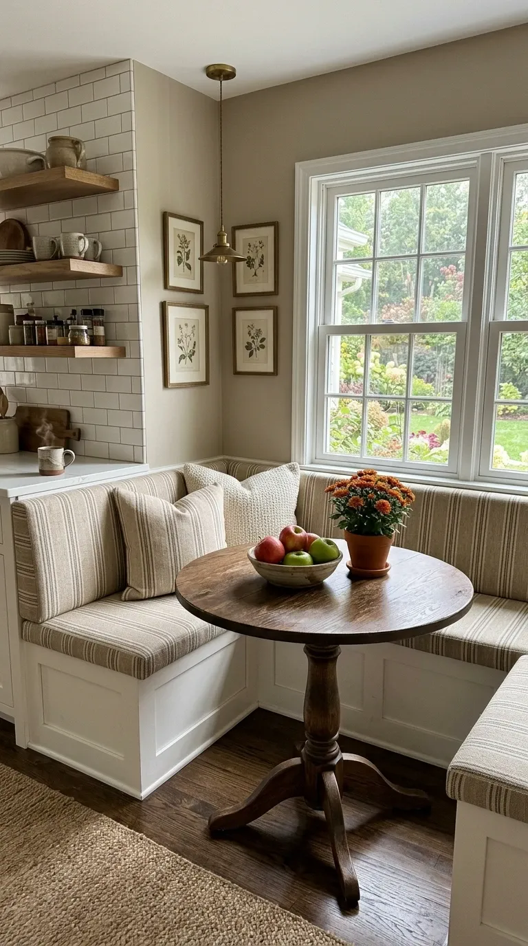 Cozy Kitchen Banquette Dining