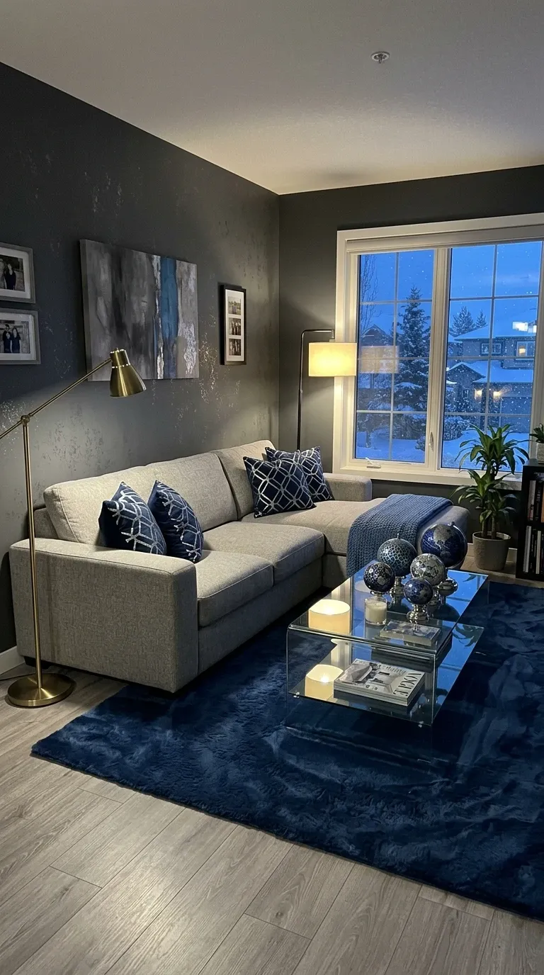 Modern Blue & Grey Lounge