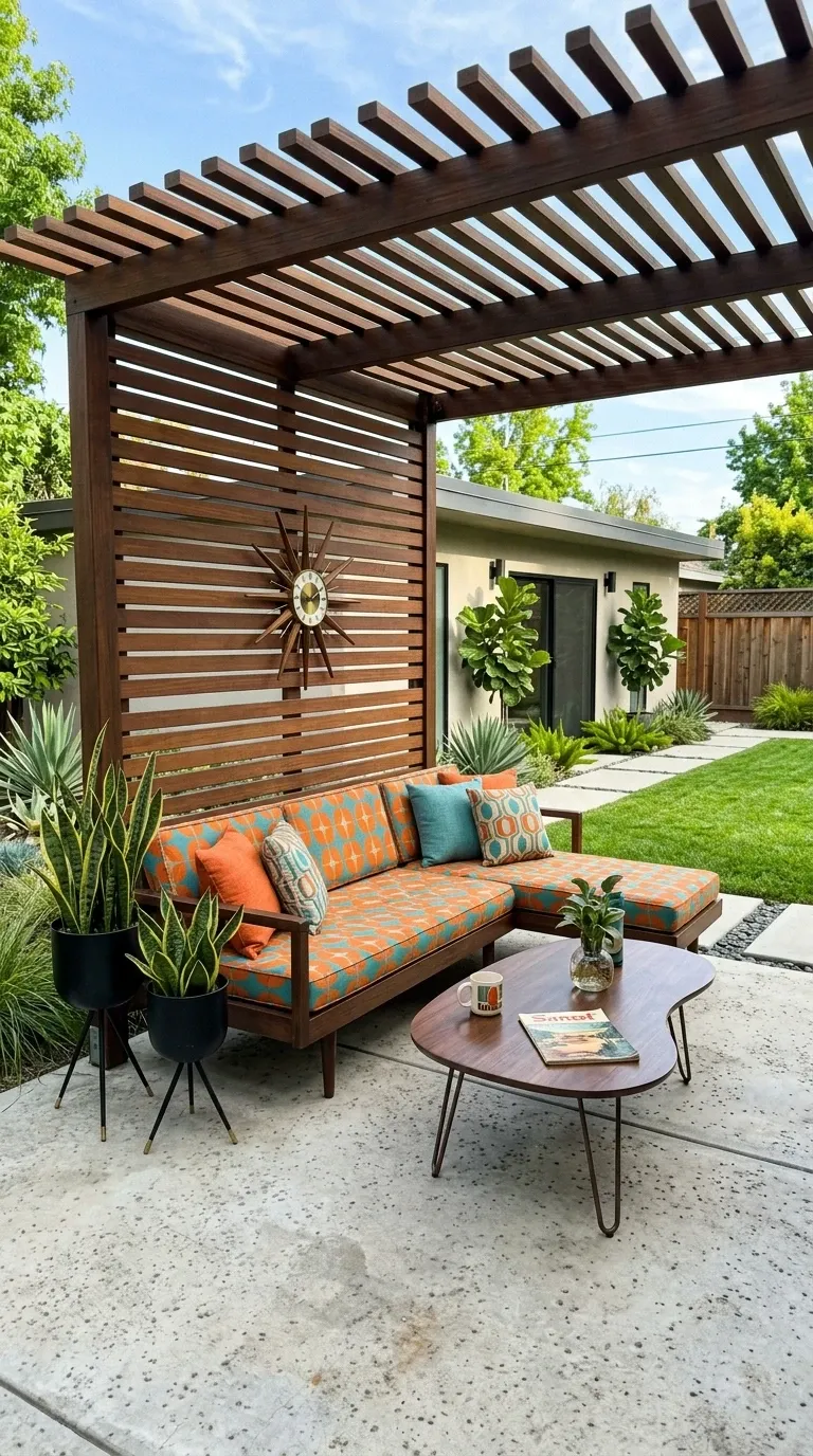 Mid-Century Modern Patio Oasis