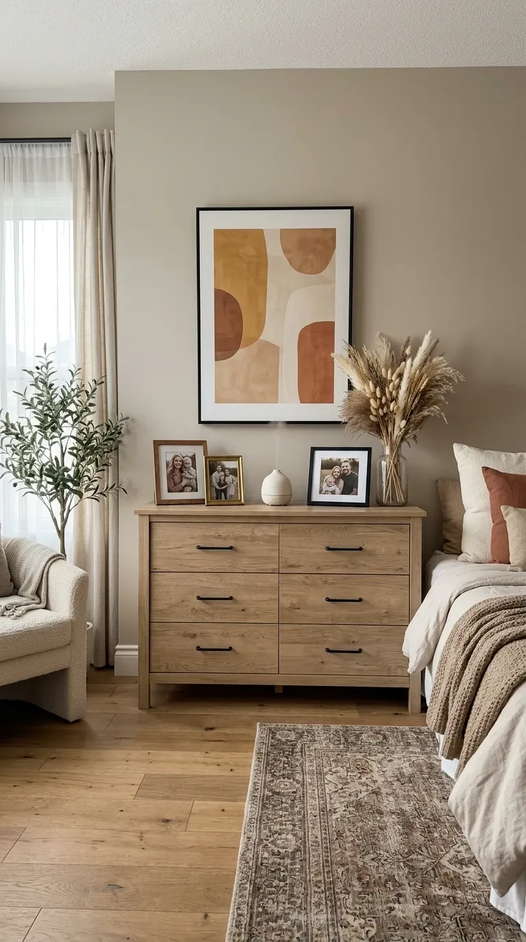 Earthy & Minimalist Autumn Bedroom