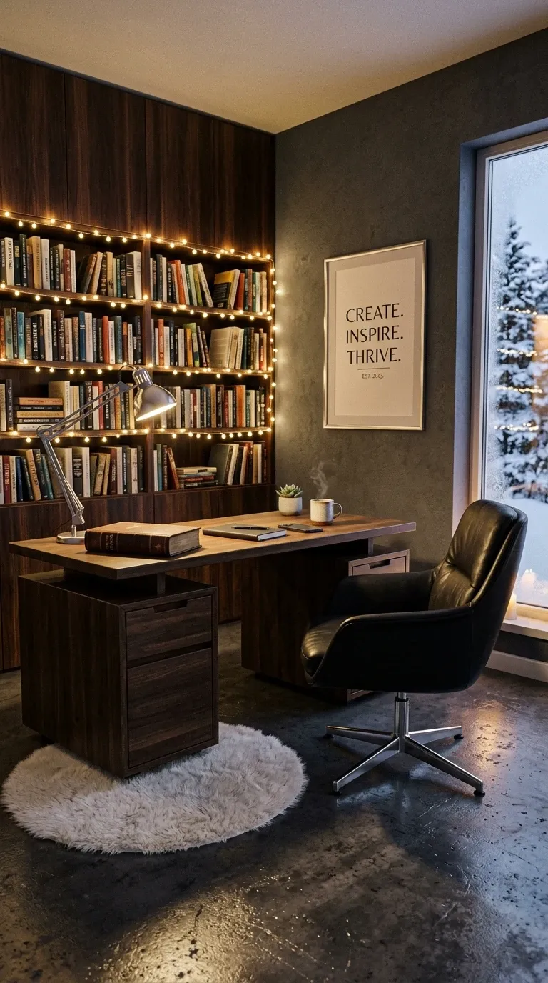 Cozy Dark Academia Study