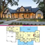 Modern Farmhouse Single Story Plan with Split Bedrooms