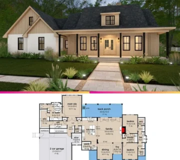 Modern Farmhouse with Outdoor Kitchen & Pool