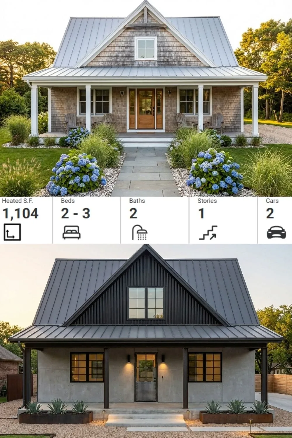 Coastal Cottage Style Small House Plan