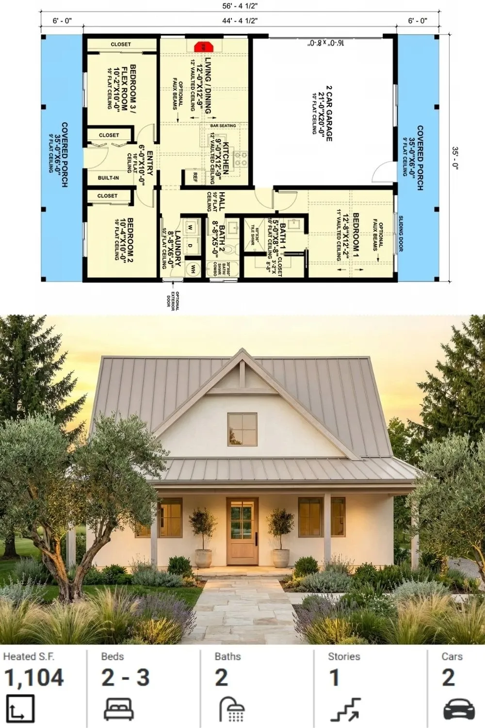 Warm Modern Farmhouse with Wood Accents