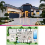 Modern Ranch House Plan with Indoor Outdoor Flow