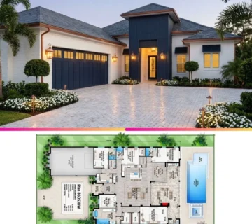 Modern Ranch House Plan with Indoor Outdoor Flow