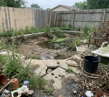 Before the Makeover: The Shocking State of a Neglected Backyard Pool