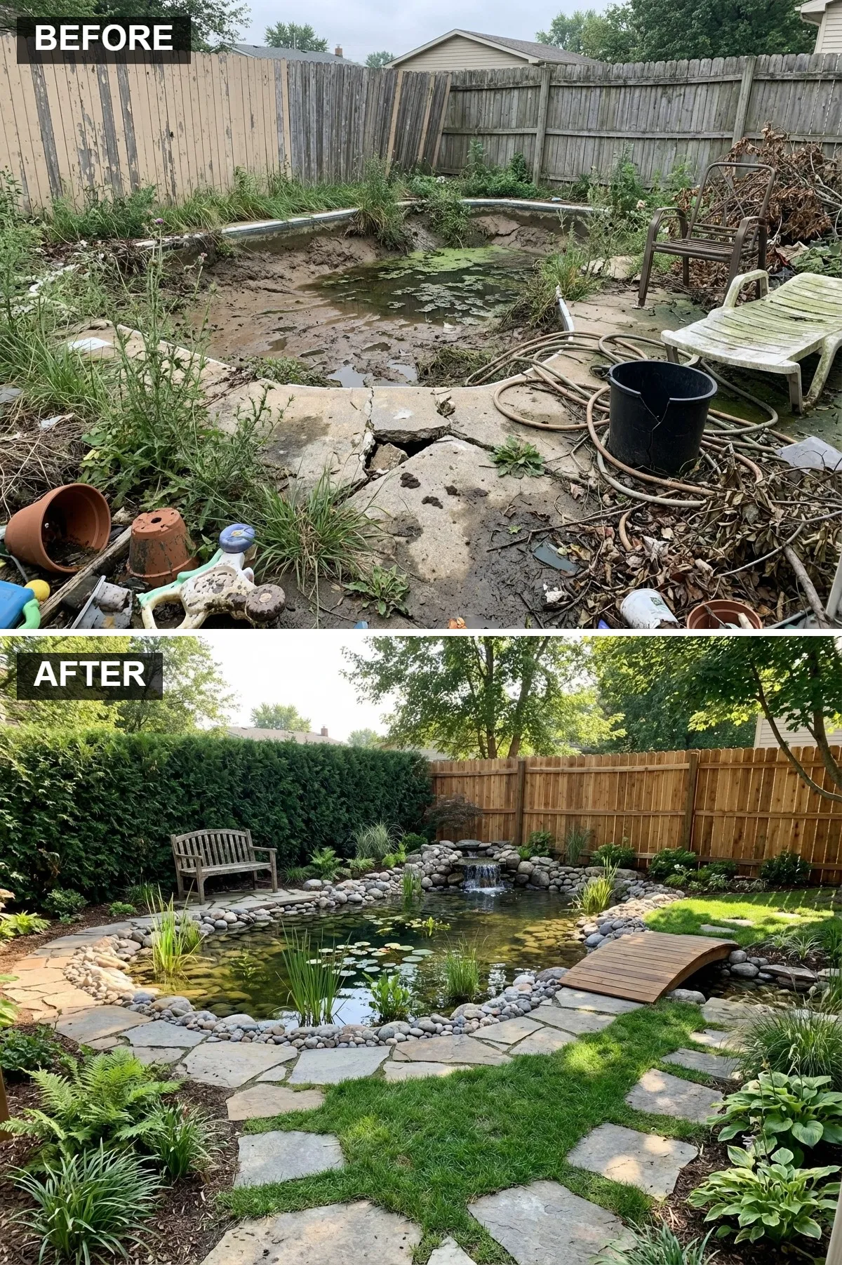 Naturalistic Koi Pond Haven