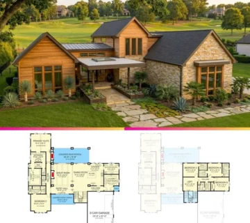 4,300+ Sq Ft Transitional Farmhouse with 5 Beds