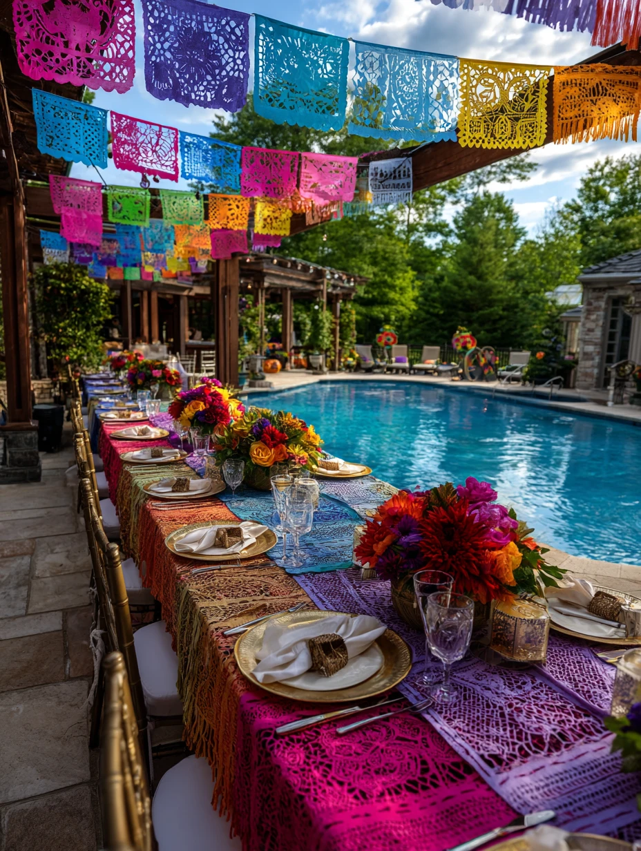 Vibrant Poolside Fiesta