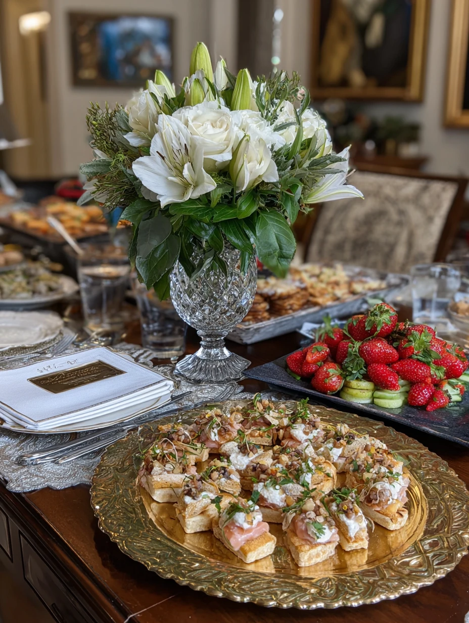 Elegant Food Display Detail