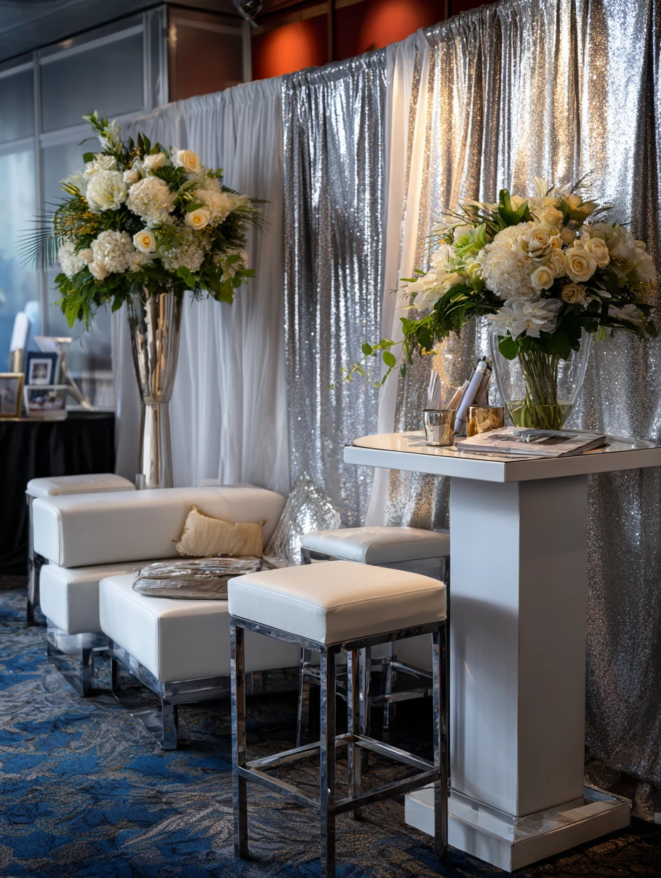 Chic Silver & White Lounge