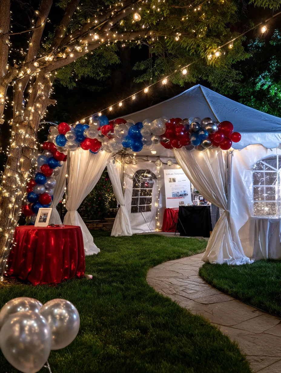 Classic Patriotic Backyard Tent