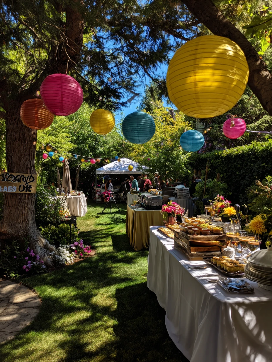Colorful Backyard Buffet
