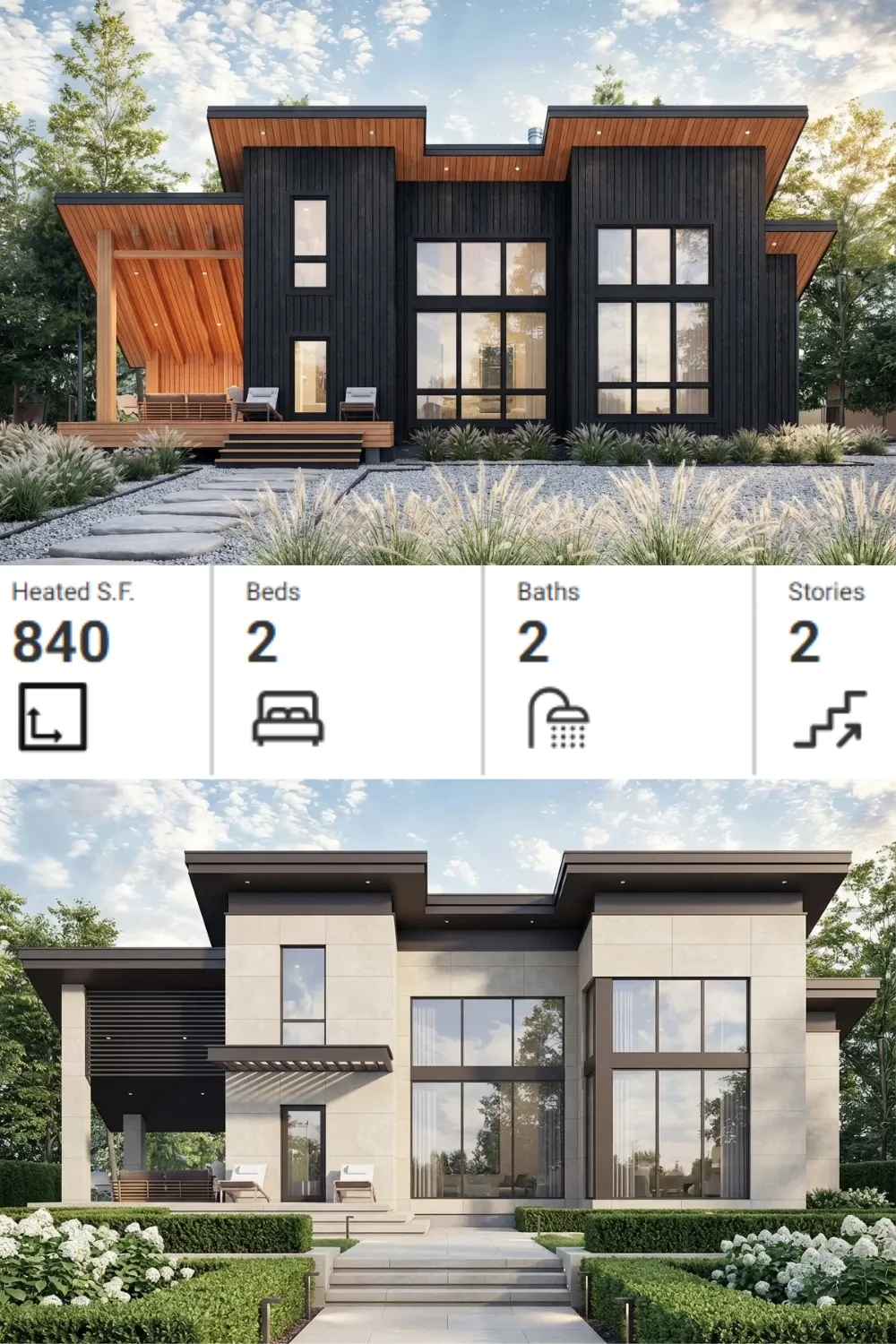 Striking Black & Concrete Modern Home Design