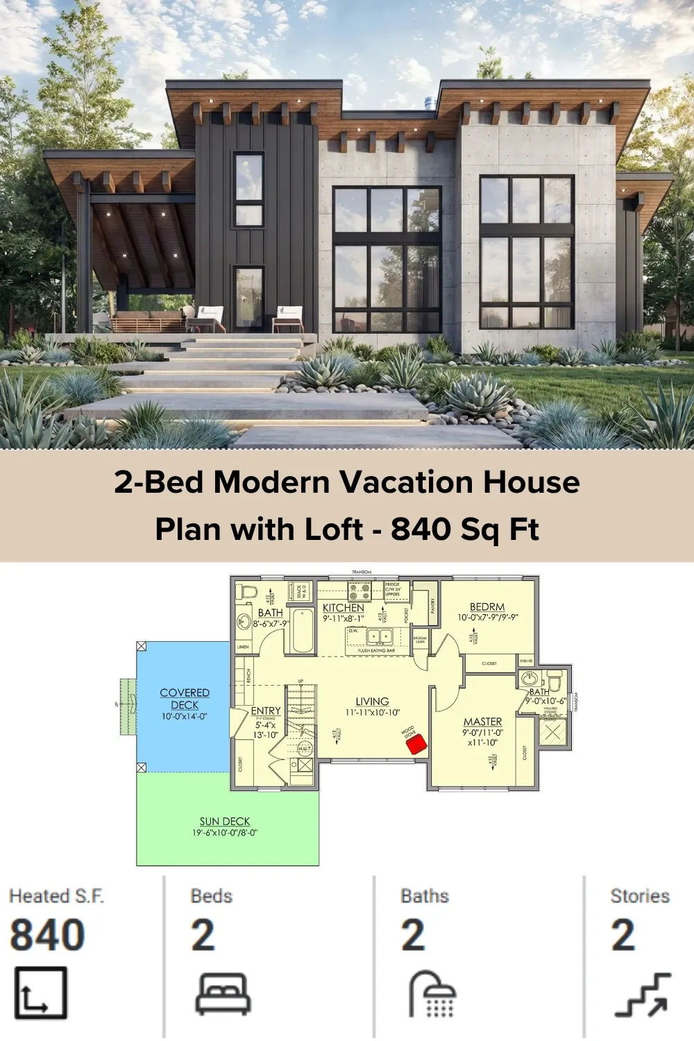 Contemporary Limestone Facade & Floor Plan