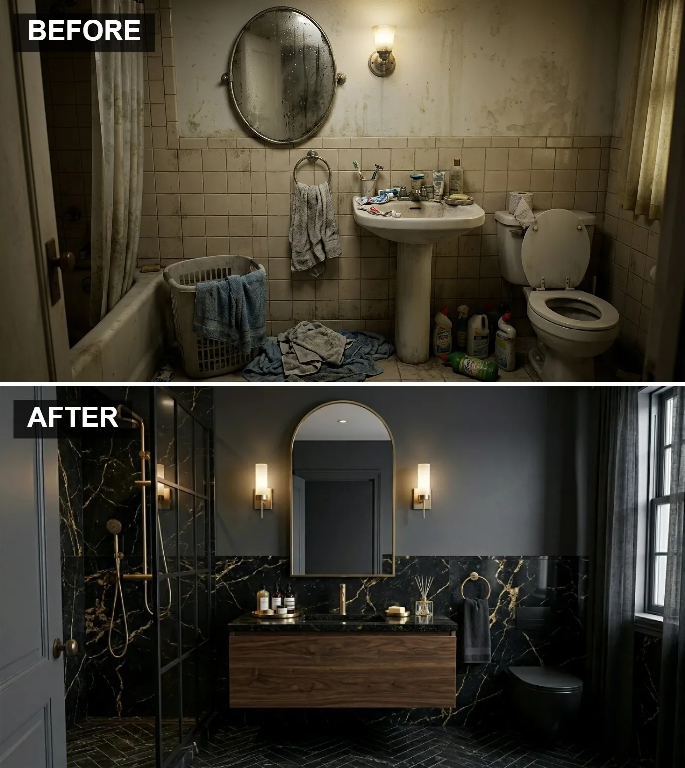 Dramatic Dark Marble