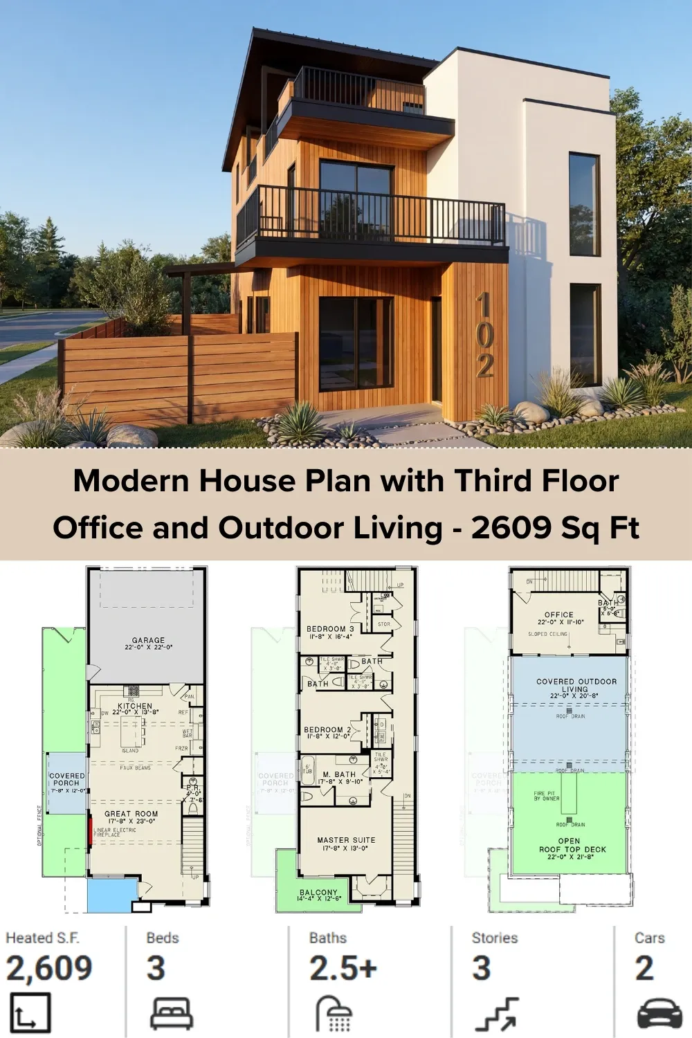 Scandi-Modern Wood & White Exterior