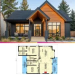 Modern Craftsman 2 Bed House Plan
