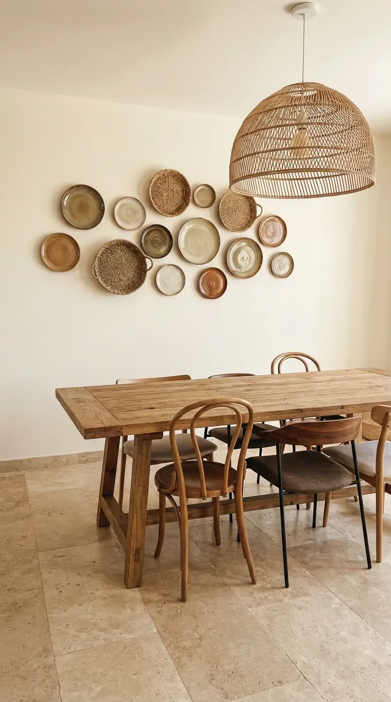 Organic Woven Basket Gallery Wall